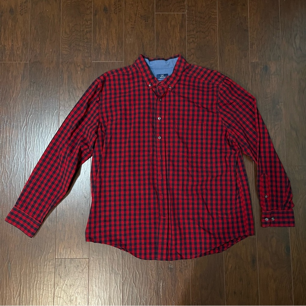Men’s Gingham-Print Button Down